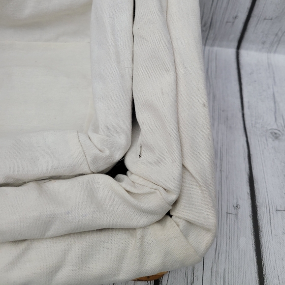 3 Natural Nested Wicker Linen Lined Basket